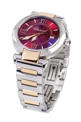 Chopard Imperiale Red Dial Rose Gold Watch