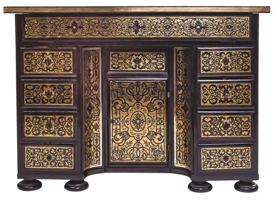 18th-century French ebony and brass Arabesque desk