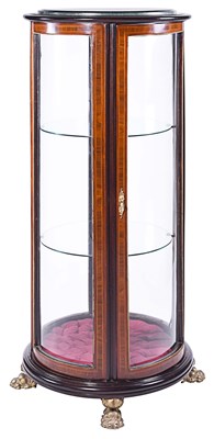 Circular Vitrine with Marble Top