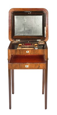Late empire rosewood sewing table