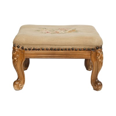 Late 19th century Walnut footstool