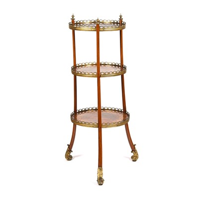 Victorian Floral Marquetry Walnut Étagère in the Style of Edward & Roberts