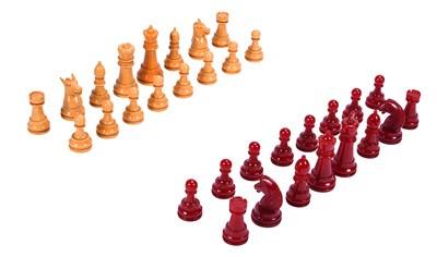Early 20th century set of Bakelite chess pieces