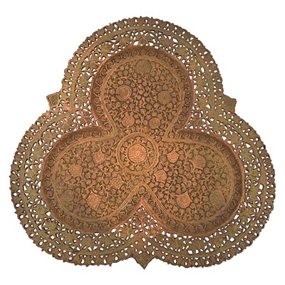 19th century Kashmir copper tray