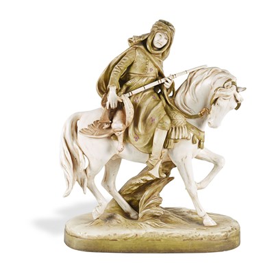 Late 19th century European Orientalist handpainted porcelain figure