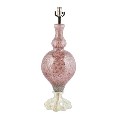 Early 20th century Venetian Murano handblown large table lamp