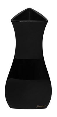 A 20th century black crystal vase by Baccarat