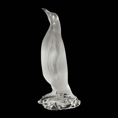 A 20th century Lalique (France) crystal model of Penguin.