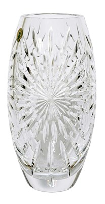 A boxed crystal glass vase by Waterford