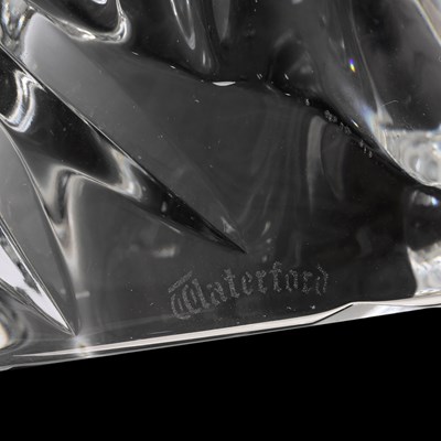 Lot 21 - A crystal glass figure of a horse. Marked...